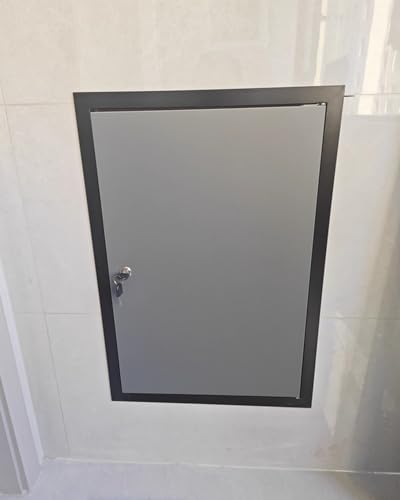 Blazea Revisionsklappe Graue Revisionsklappe für Trockenbauwände, Abschließbare, wasserdichte Revisionsklappe, Zugangsklappe für Wasserventil, Elektrik Und Verkabelung(40x60cm) von Blazea