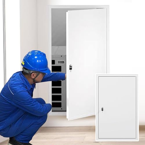 Blazea Revisionsklappe Große, Abschließbare Zugangstür für Trockenbauwände, Aluminium-Dachbodentür mit Schlüsseln, wasserdichte Wand-Revisionsklappe für Elektrik, Leitungen und Kabel(50x60cm) von Blazea
