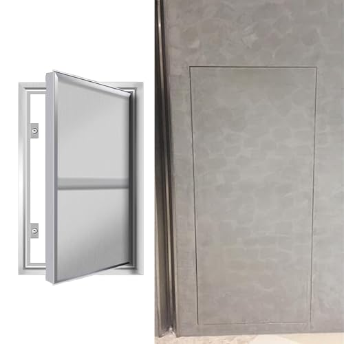 Blazea Revisionsklappe Magnetische Fliesen Wartungsklappe Metall Verdeckte Trockenbauwand Revisionstür Elektrik/Verkabelung/Heizung Revisionsklappe Druckverschluss Wandlochabdeckung(400x1000mm) von Blazea