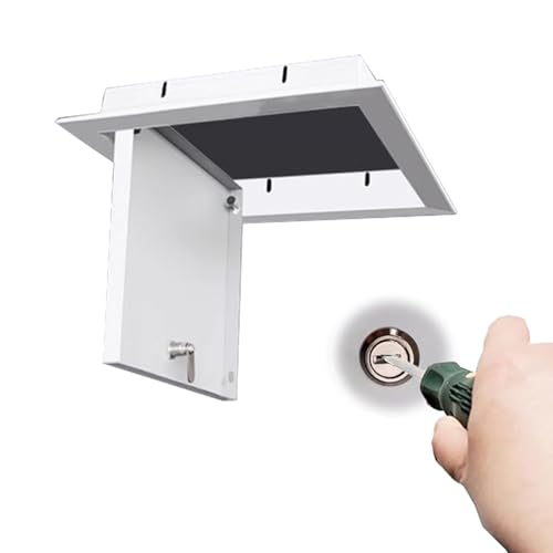 Blazea Revisionsklappe Schraubendreherverschluss Weiße Revisionsklappe, Abschließbar Dachboden-Revisionstür für Wand Oder Decke Hochbelastbare Stahl-Revisionstür mit Aluminiumrahmen(60x70cm) von Blazea