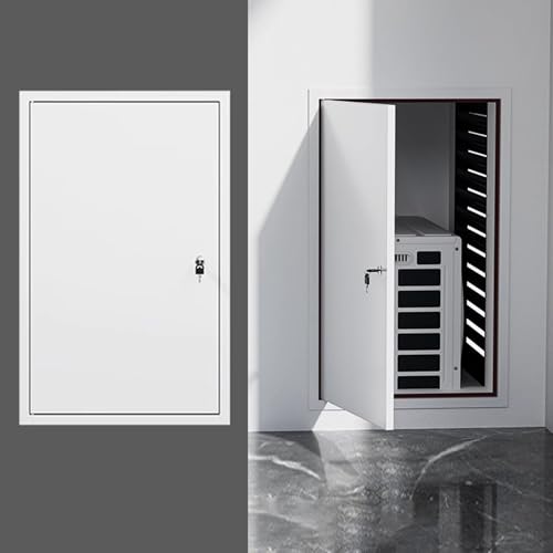 Revisionsklappe Metall- Revisionstür mit Schloss, Sanitär- Revisionsklappe für Trockenbauwände, 40 50 60 70 80 90 100 Cm Wand-Revisionsklappe Unterputzmontage, Hochleistungs- Dachbodentür(White,40x40c von Blazea