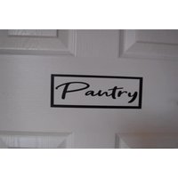 Pantry Tür Aufkleber - Küche Schwarz Pantry Tür Aufkleber - Küche Schwarz von BlebasBoutique
