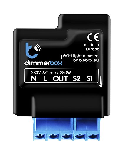 Blebox Dimmerbox WiFi Dimmer 230V fur traditionellen 230V und 230V LED Beleuchtung Smart Home system Heimautomatisierung Intelligente Hauslösungen von Blebox