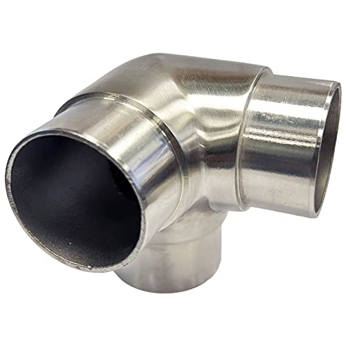 Blech + Profil Edelstahl Eckverbinder 90 Grad Bogen Rohr 42,4x2mm Fitting Geländer V2A Verbinder von Blech + Profil Edelstahlhandel Sägezentrum