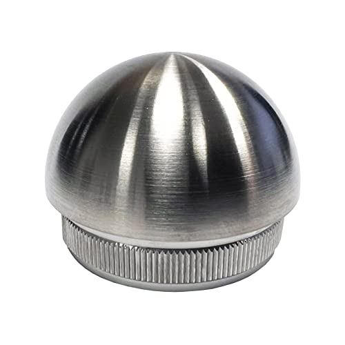 Blech + Profil Edelstahl Steckkappe Halbkugel für 42,4x2mm Handlauf V2A Endkappe geschliffen von Blech + Profil Edelstahlhandel Sägezentrum