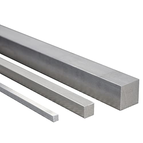 Blech + Profil Edelstahl Vierkant Vierkantstahl h9 blank 1.4301 V2A 8x8mm Vollmaterial Länge 250mm von Blech + Profil Edelstahlhandel Sägezentrum