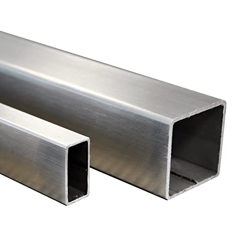 Blech + Profil Edelstahl Vierkantrohr 50x20x2mm geschliffen K240 1.4301 V2A Rechteck- Quadratrohr 500mm von Blech + Profil Edelstahlhandel Sägezentrum