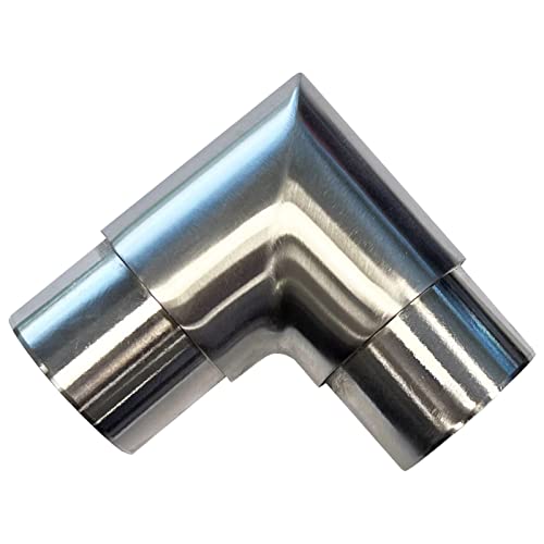 Geländer Eckbogen V2A Bogen 90 Grad Rohr 42,4x2mm Edelstahl Steckfitting Ecke von Blech + Profil Edelstahlhandel Sägezentrum