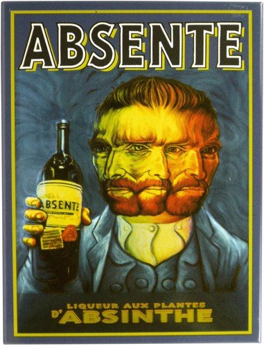 Kühlschrank Metall Magnet 6x8 cm"Absinthe" Alkohol Nostalgie Tin Sign EMAG126 von WOGEKA ART