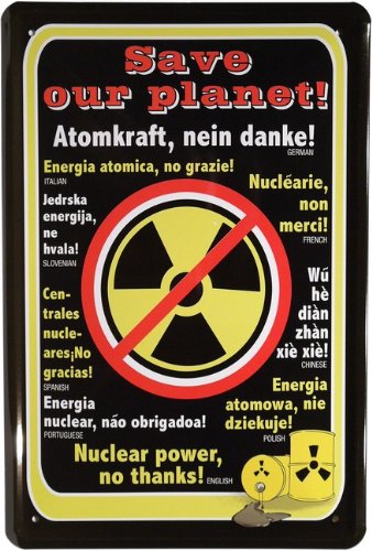 Blechschild Atomkraft, nein Danke! 20 x 30 cm Reklame Retro Blech 588 von Blechschild 20 x 30 cm