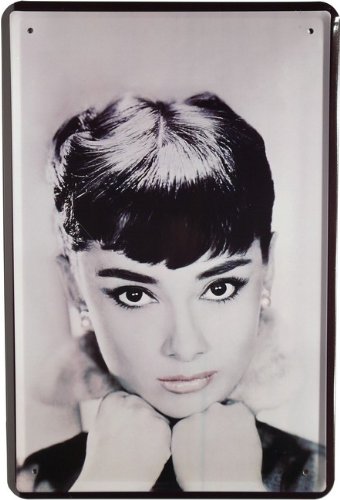 Blechschild Audrey Hepburn 20 x 30cm Reklame Retro Blech338 von Blechschild 20 x 30 cm