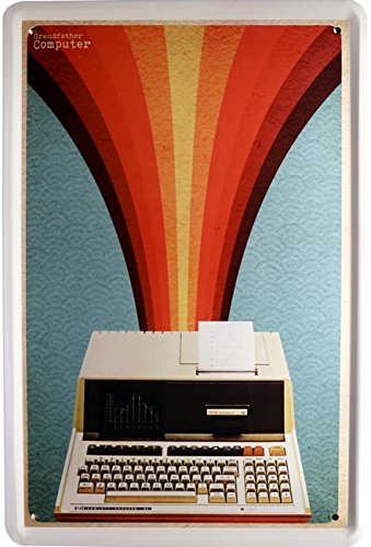 Blechschild Grandfather Computer 20 x 30cm Reklame Retro Blech 1077 von WOGEKA ART