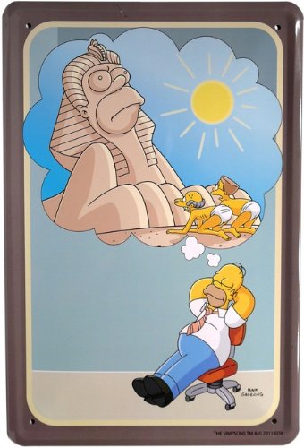 Blechschild Homer Simpson 20 x 30 cm Reklame Retro Blech 599 von WOGEKA ART