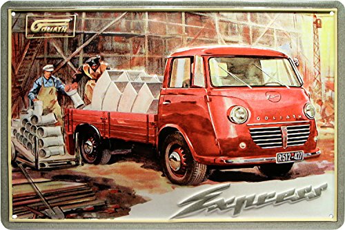 Goliath LKW Truck geprägtes Nostalgie Reklame Blechschild 20 x 30 cm Blech 213 von Blechschild 20 x 30 cm