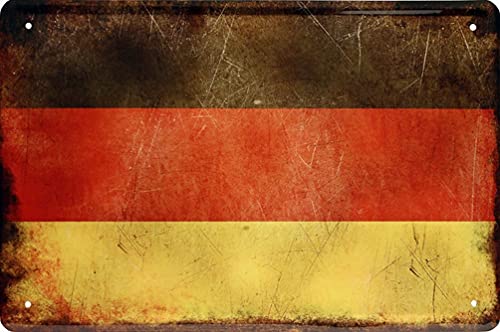 WOGEKA ART Retro Blechschild - Deutschland Fahne Flagge - witziger Spruch als Geschenk-Idee zum Geburtstag Weihnachten zur Dekoration 20x30 cm Vintage-Design aus Metall 1181 von WOGEKA ART