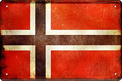 WOGEKA ART Retro Blechschild - Norwegen Fahne Flagge Norge - witziger Spruch als Geschenk-Idee zum Geburtstag Weihnachten zur Dekoration 20x30 cm Vintage-Design aus Metall 1440 WOGEKA ART Retro Blechschild - Norwegen Fahne Flagge Norge - witziger Spruch als Geschenk-Idee zum Geburtstag Weihnachten zur Dekoration 20x30 cm Vintage-Design aus Metall 1440 von WOGEKA ART