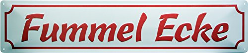 Fummel Ecke - Straßenschild geprägt Deko Blechschild 46 x 10 cm Blech STRG06 von WOGEKA ART