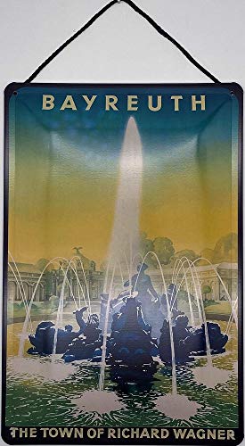 Blechschild mit Kordel 30 x 20 cm Bayreuth - The Town of Richard Wagner - Blechemma Blechschild mit Kordel 30 x 20 cm Bayreuth - The Town of Richard Wagner - Blechemma von Blechschild