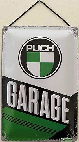 Blechschild mit Kordel 30 x 20 cm Puch Garage - Blechemma von Blechschild