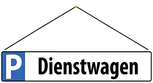 Blechschild mit Kordel 47 x 10 cm Parkplatz Schild: Dienstwagen - Blechemma Blechschild mit Kordel 47 x 10 cm Parkplatz Schild: Dienstwagen - Blechemma von Blechschild