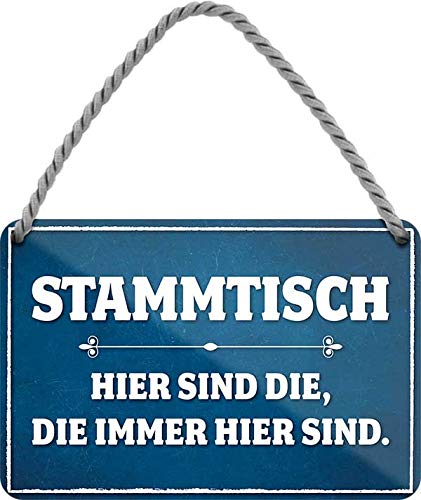 Blechschilder Lustiger Kneipen Spruch: Stammtisch Deko Metallschild Hängeschild Schild für Pub, Theke, Kneipe oder Bar Geschenkidee 18x12 cm von schilderkreis24