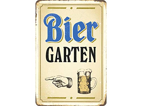 Blechwaren Fabrik Braunschweig GmbH Biergarten Blechschild 20 x 30 cm PC 300/463 von Blechwaren Fabrik Braunschweig GmbH