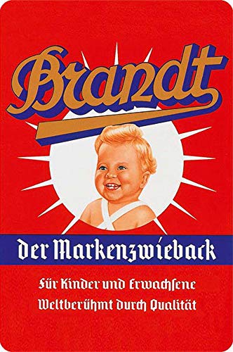 Blechwaren Fabrik Braunschweig GmbH Brandt rot Blechschild 20 x 30 cm PC 300/483 von Blechwaren Fabrik Braunschweig GmbH
