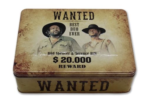 Blechwaren Fabrik Braunschweig GmbH Bud Spencer & Terence Hill - Vorratsdose - Wanted - DoseB-T02 - Flach von Blechwaren Fabrik Braunschweig GmbH