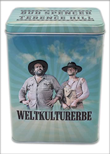 Blechwaren Fabrik Braunschweig GmbH Bud Spencer & Terence Hill - Vorratsdose - Weltkulturerbe - DoseA-T03 - hochkant von Blechwaren Fabrik Braunschweig GmbH