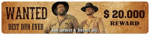 Blechwaren Fabrik Braunschweig GmbH Bud Spencer und Terence Hill - Wanted - Best Duo Ever - Straßenschild Blechschild - 46x10 cm STRT08 Blechwaren Fabrik Braunschweig GmbH Bud Spencer und Terence Hill - Wanted - Best Duo Ever - Straßenschild Blechschild - 46x10 cm STRT08 von Blechwaren Fabrik Braunschweig GmbH