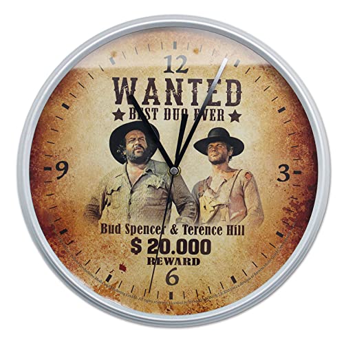 Blechwaren Fabrik Braunschweig GmbH Details zu Bud Spencer und Terence Hill - Wanduhr - Wanted WCT03 von Blechwaren Fabrik Braunschweig GmbH