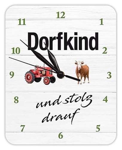 Blechwaren Fabrik Braunschweig GmbH Dorfkind und stolz Drauf - Wanduhr - Kultuhr - KU06 von Blechwaren Fabrik Braunschweig GmbH