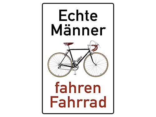 Blechwaren Fabrik Braunschweig GmbH Echte Männer Fahren Fahrrad Blechschild 20 x 30 cm PC 300/453 von Blechwaren Fabrik Braunschweig GmbH