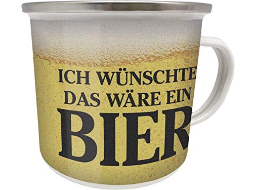 Blechwaren Fabrik Braunschweig GmbH Emaille Becher 0,5 L - ICH WÜNSCHTE DAS WÄRE EIN Bier - EB31 Tasse Beer PILS Blechwaren Fabrik Braunschweig GmbH Emaille Becher 0,5 L - ICH WÜNSCHTE DAS WÄRE EIN Bier - EB31 Tasse Beer PILS von Blechwaren Fabrik Braunschweig GmbH