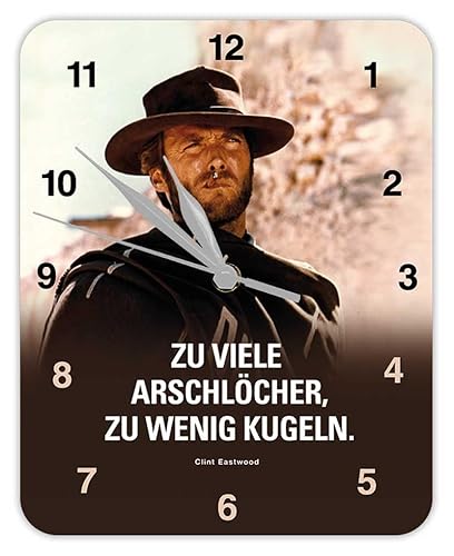 Blechwaren Fabrik Braunschweig GmbH Zu viele Arschlöcher, zu wenig Kugeln - Wanduhr - Kultuhr - KU08 von Blechwaren Fabrik Braunschweig GmbH
