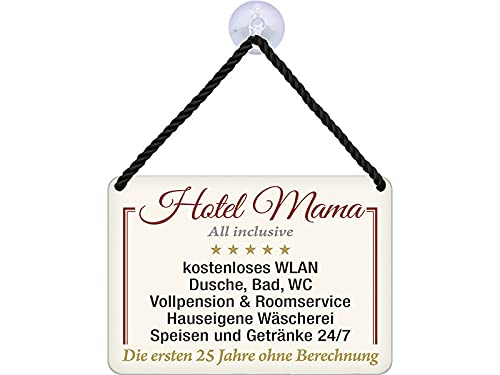 Blechwaren Fabrik Braunschweig Kulthänger Blechschild - Hotel Mama All Inclusive KH117 von Blechwaren Fabrik Braunschweig GmbH
