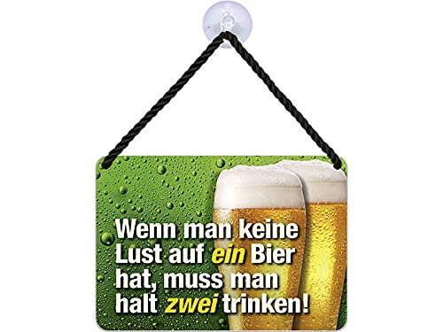 Blechwaren Fabrik Braunschweig Kulthänger Blechschild Keine Lust AUF 1 Bier - 2 Bier KH147 von Blechwaren Fabrik Braunschweig GmbH