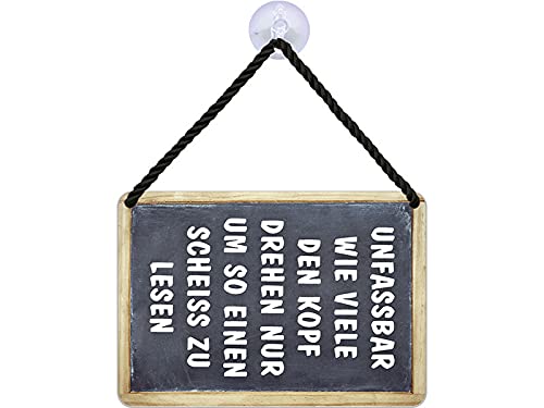 Blechwaren Fabrik Braunschweig Kulthänger Blechschild UNFASSBAR WIE VIELE DEN Kopf DREHEN … KH154 von Blechwaren Fabrik Braunschweig GmbH
