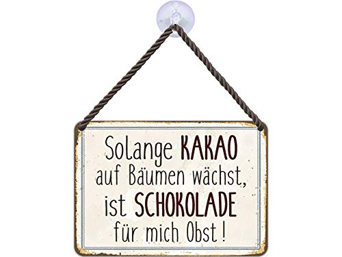 Blechwaren Fabrik Braunschweig Kulthänger Solange Kakao auf Bäumen wächst, ist Schokolade für Mich Obst KH020 von Blechwaren Fabrik Braunschweig GmbH