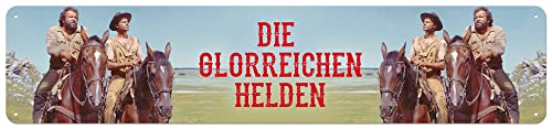 Bud Spencer und Terence Hill - DIE GLORREICHEN HELDEN - Straßenschild Blechschild - 46x10 cm STRT03 von Blechwaren Fabrik Braunschweig GmbH