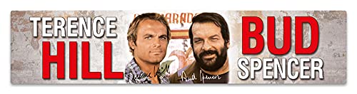 Bud Spencer und Terence Hill - Portraits mit Unterschriften - Magnet 16 x 3,5 cm - STRMB02 von Blechwaren Fabrik Braunschweig GmbH