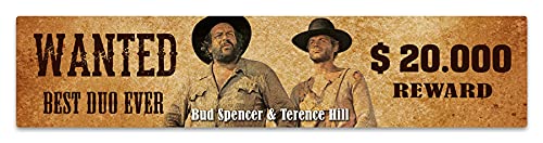 Bud Spencer und Terence Hill - Wanted - Best Duo Ever $20.000 Reward - Magnet 16 x 3,5 cm - STRMT06 von Blechwaren Fabrik Braunschweig GmbH