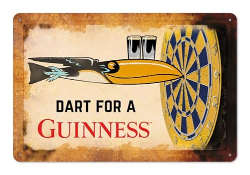 GUINNESS - Blechschild - 20x30 cm - Dart for a Guinness - Tukan - Darts - Dartscheibe - G300/003 von Blechwaren Fabrik Braunschweig GmbH