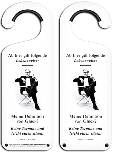 Kult-Klinkenhänger Türhänger Doorhanger - HARALD JUHNKE - KEINE TERMINE UND LEICHT EINEN SITZEN - KL12 Türschild Blechschild von Blechwaren Fabrik Braunschweig GmbH