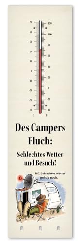 Kult-Thermometer + Schlüsselhalter - Des Campers Fluch - Alu Innen+Aussen T010 von Blechwaren Fabrik Braunschweig GmbH