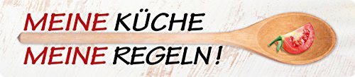 Blechwaren Fabrik Braunschweig GmbH Meine KÜCHE Meine Regeln ! Straßenschild Magnet aus Blech 16x3,5 cm STR-M 29 von Blechwaren Fabrik Braunschweig GmbH