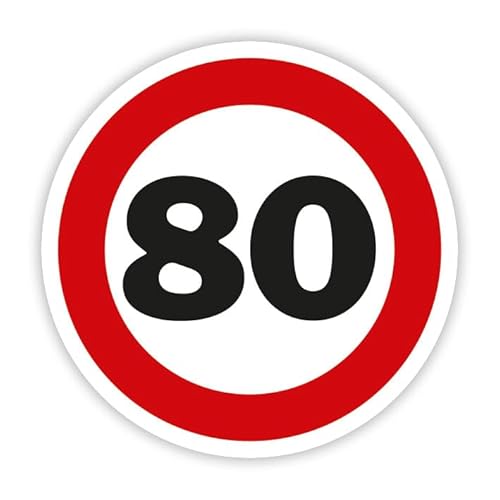 Magnet 80. Geburtstag - Verkehrsschild - Geburtstag - Kühlschrankmagnet MN-R25 von Blechwaren Fabrik Braunschweig GmbH