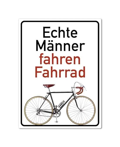 Magnet - ECHTE MÄNNER Fahren Fahrrad- MN07 Kühlschrankmagnet 3D von Blechwaren Fabrik Braunschweig GmbH