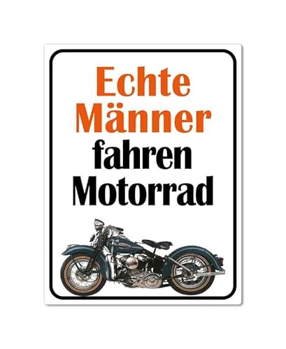 Magnet - ECHTE MÄNNER Fahren Motorrad - MN09 Kühlschrankmagnet 3D von Blechwaren Fabrik Braunschweig GmbH