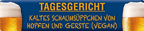 TAGESGERICHT BIER Straßenschild+Magnet Doppelpack Blech STR140-M58 von Blechwaren Fabrik Braunschweig GmbH